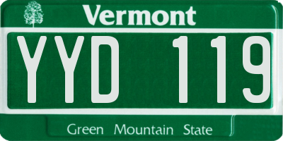 VT license plate YYD119