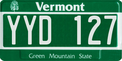 VT license plate YYD127