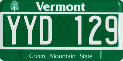 VT license plate YYD129
