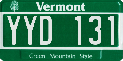 VT license plate YYD131