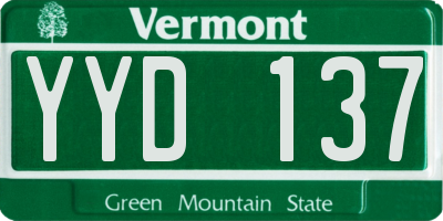 VT license plate YYD137