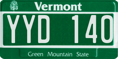 VT license plate YYD140