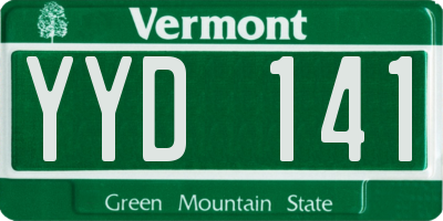 VT license plate YYD141