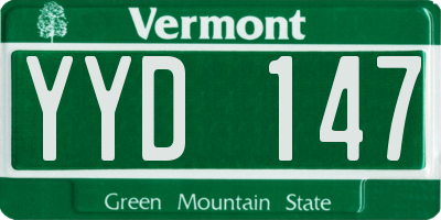VT license plate YYD147