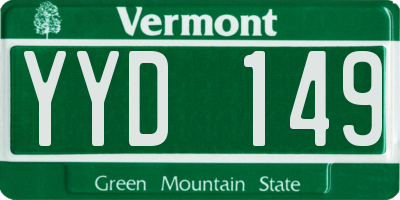 VT license plate YYD149
