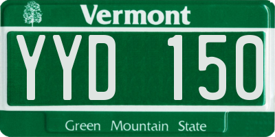 VT license plate YYD150