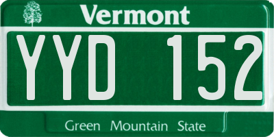 VT license plate YYD152