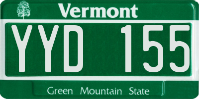 VT license plate YYD155