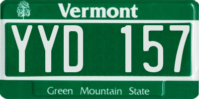 VT license plate YYD157