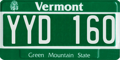 VT license plate YYD160