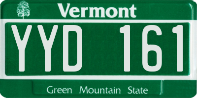 VT license plate YYD161