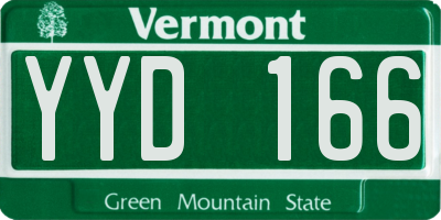VT license plate YYD166