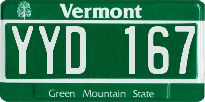 VT license plate YYD167