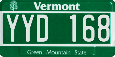 VT license plate YYD168