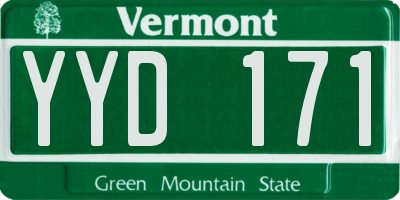 VT license plate YYD171