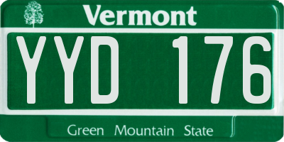 VT license plate YYD176