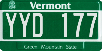VT license plate YYD177