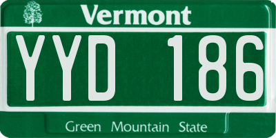 VT license plate YYD186