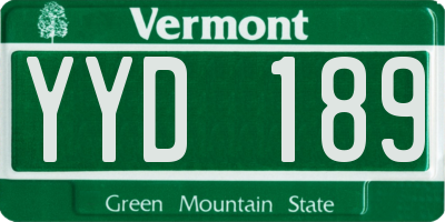 VT license plate YYD189