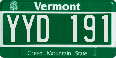 VT license plate YYD191