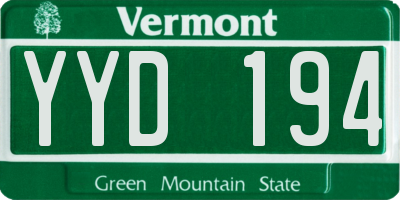 VT license plate YYD194