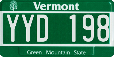 VT license plate YYD198