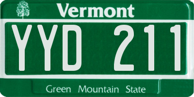 VT license plate YYD211