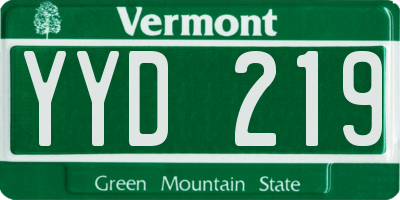 VT license plate YYD219