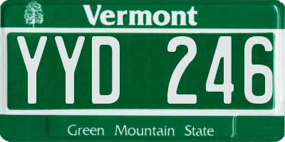 VT license plate YYD246