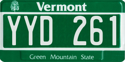 VT license plate YYD261