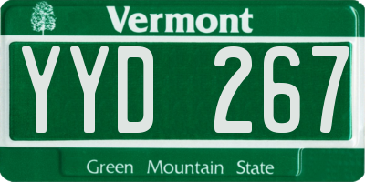 VT license plate YYD267