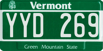 VT license plate YYD269