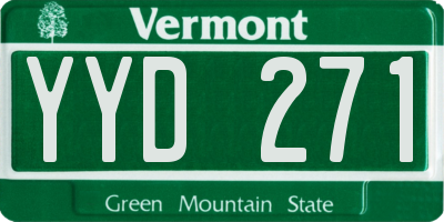 VT license plate YYD271