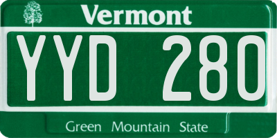 VT license plate YYD280