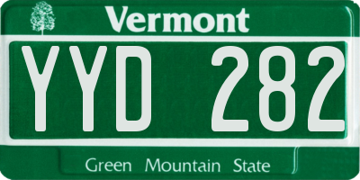 VT license plate YYD282