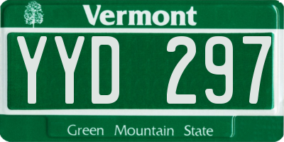 VT license plate YYD297