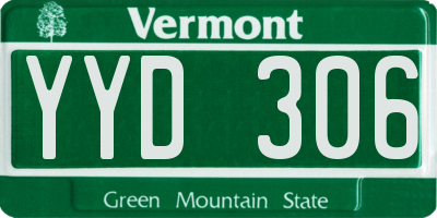 VT license plate YYD306