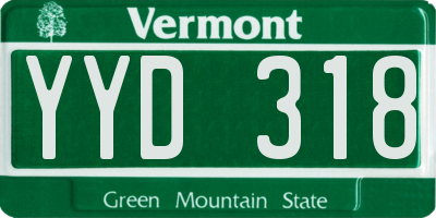 VT license plate YYD318