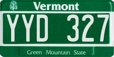 VT license plate YYD327
