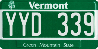 VT license plate YYD339