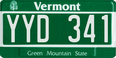 VT license plate YYD341