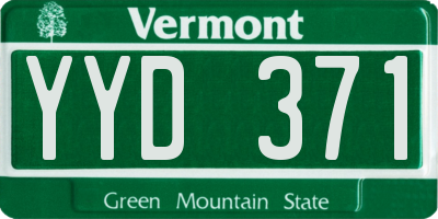 VT license plate YYD371