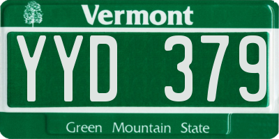 VT license plate YYD379