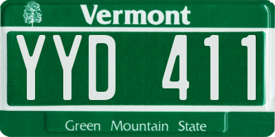 VT license plate YYD411