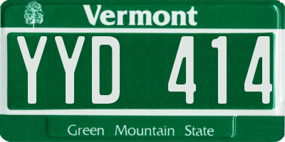 VT license plate YYD414