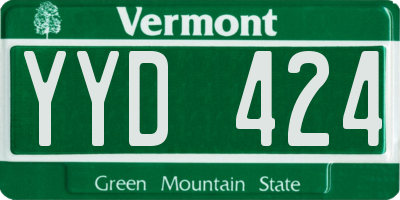 VT license plate YYD424