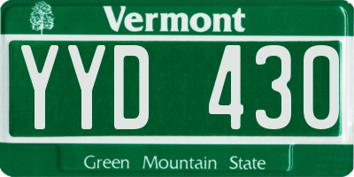 VT license plate YYD430