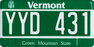 VT license plate YYD431