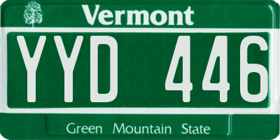 VT license plate YYD446