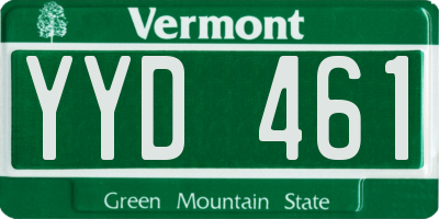 VT license plate YYD461